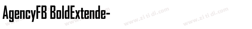 AgencyFB BoldExtende字体转换